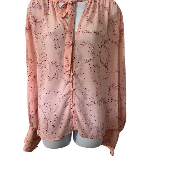 Free People Tops - NWT Free People “Stars Align” Printed Long Sleeve Blouse – Size Large